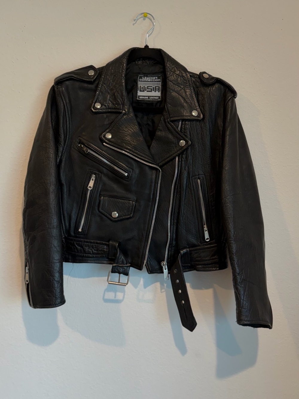 Vintage Genuine Leather Motorcycle Jacket - Picture 3 of 10
